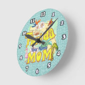 フロリダママ ラウンド壁時計 (傾斜)