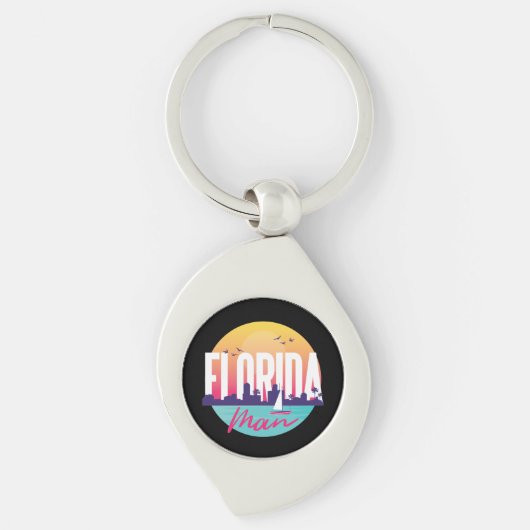 フロリダマンヴィンテージレタリング キーホルダー (正面)