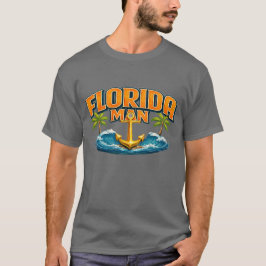 フロリダマン | グラフィックプリント航海用アンカービーチ Tシャツ