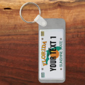 フロリダライセンスプレートキーチェーン(2違う文字) キーホルダー (正面)