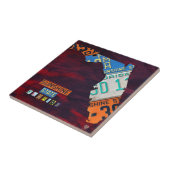 フロリダライセンスプレートマップセラミックタイルV2 タイル (側面)