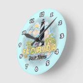 フロリダライトハウス ラウンド壁時計 (傾斜)