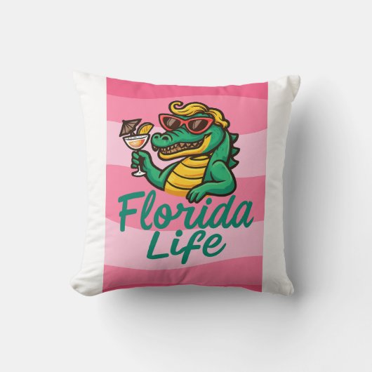 フロリダライフTシャツ クッション (正面)