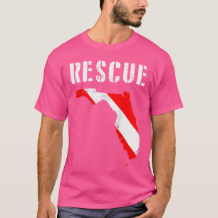 フロリダレスキュー潜水艇ダイビング国旗スキューバダイビングDivema Tシャツ