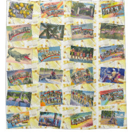 フロリダレトロのシャワー・カーテン シャワーカーテン