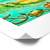 フロリダレトロ20x16地図ポスター ポスター (角)