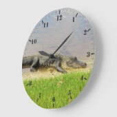 フロリダワニース&クワイト ラージ壁時計 (傾斜)