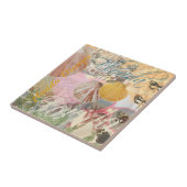 フロリダヴィンテージトラベルビーチシーシェルアート タイル (側面)