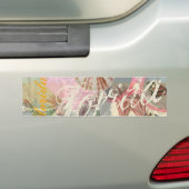 フロリダヴィンテージトラベルビーチシーシェルアート バンパーステッカー (車上)