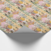 フロリダヴィンテージトラベルビーチシーシェルアート ラッピングペーパー (角)