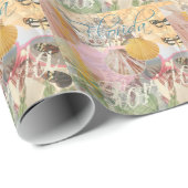 フロリダヴィンテージトラベルビーチシーシェルアート ラッピングペーパー (ロールコーナー)