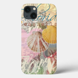 フロリダヴィンテージトラベルビーチシーシェルアート iPhone 13ケース