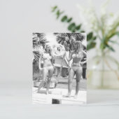 フロリダヴィンテージビキニ女の子の写真はがき旅行 ポストカード (スタンド正面)