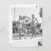 フロリダヴィンテージビキニ女の子の写真はがき旅行 ポストカード (正面/裏面)