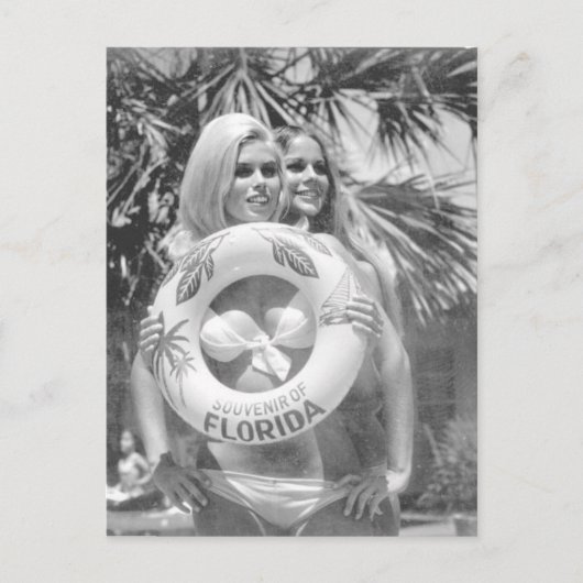フロリダヴィンテージビキニ女の子の写真はがき旅行 ポストカード (正面)
