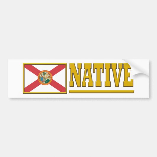 フロリダ先住民 バンパーステッカー (正面)