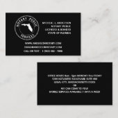 フロリダ公証人公共サービス 名刺 (正面/裏面)