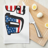 フロリダ写真と米国国旗の文字 キッチンタオル (四つ折り)