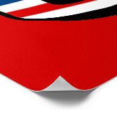 フロリダ写真文字と米国国旗の文字ポスター ポスター (角)