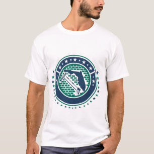 フロリダ圧力洗浄・れんが敷設 Tシャツ