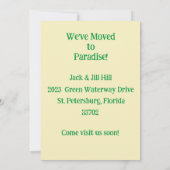 フロリダ地図のお引越しお知らせ 招待状 (裏面)