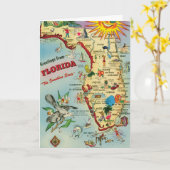 フロリダ地図 - 父の日 カード (黄色い花)