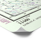 フロリダ大西洋沿岸の地図(1982) ポスター (角)