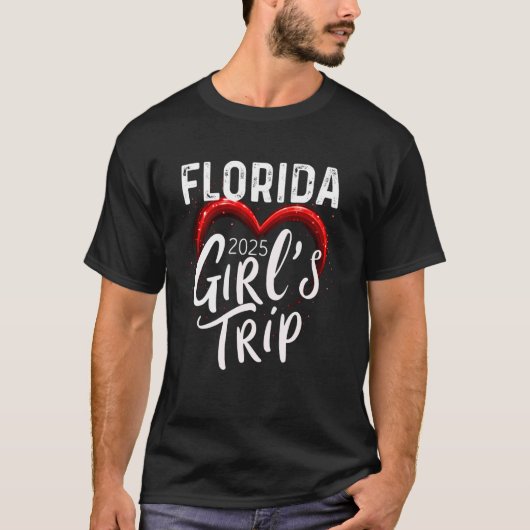 フロリダ女子旅2025Tシャツ 女性 週末 誕生日パーティー Tシャツ (正面)