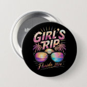 フロリダ女子旅 2024年 夏のビーチウィークエンド 缶バッジ (正面&裏面)