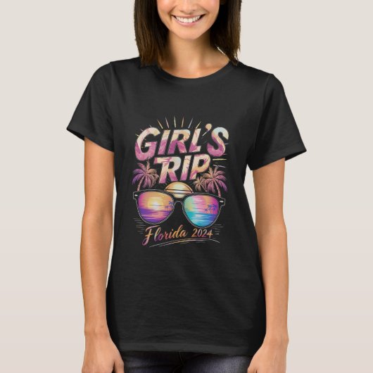 フロリダ女子旅 2024年 夏 ビーチ ウィークエンド Tシャツ (正面)