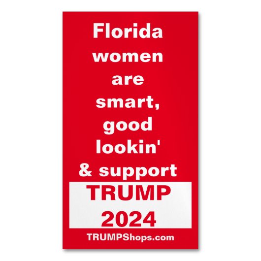 フロリダ女性サポートTRUMP pk of 25 マグネット名刺 (正面縦)
