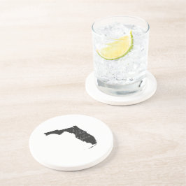 フロリダ好きなのはここ州シルエットブラック コースター