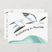 フロリダ州で2つのカモメが凍る新しい住所 案内ポストカード (正面/裏面)