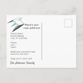 フロリダ州で2つのカモメが凍る新しい住所 案内ポストカード (裏面)