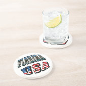 フロリダ州と米国国旗の文字 コースター (側面)