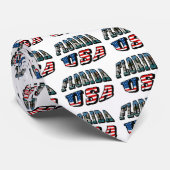 フロリダ州と米国国旗の文字 ネクタイ (ロール)