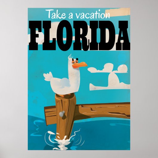 フロリダ州のビンテージ旅行ポスター Vacation Time ポスター (正面)