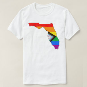 フロリダ州のプライド LGBTQ プログレスプライド Tシャツ