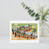 フロリダ州のマイアミビーチからこんにちは！ ポストカード (スタンド正面)