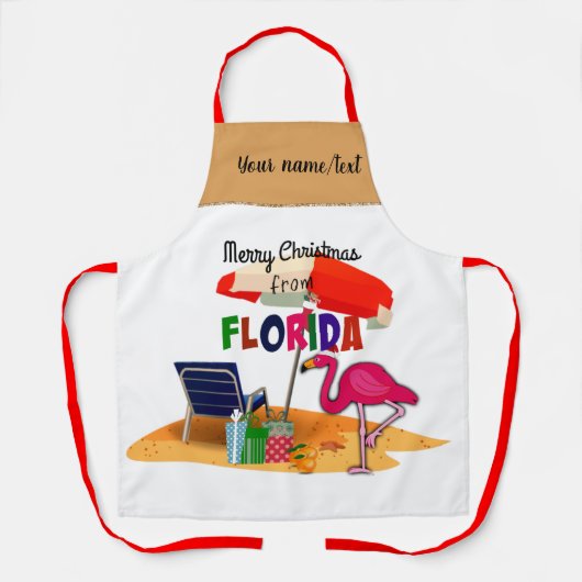 フロリダ州のメリークリスマステンプレート、 エプロン (正面)
