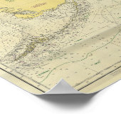 フロリダ州のヴィンテージ航海チャート地図 ポスター (角)