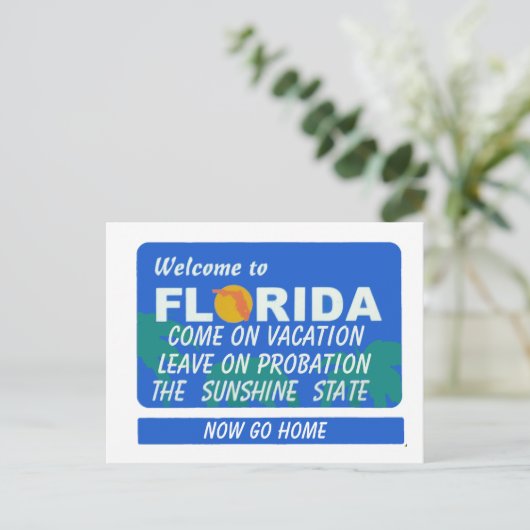 フロリダ州の休暇の保護観察へようこそ ポストカード (スタンド正面)