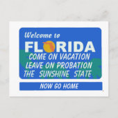 フロリダ州の休暇の保護観察へようこそ ポストカード (正面)