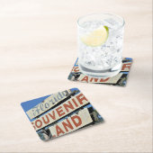 フロリダ州の土産ランドの再使用可能な標識 スクエアペーパーコースター (インサイチュ)