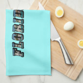 フロリダ州の地図と文字 キッチンタオル (四つ折り)