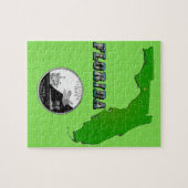 フロリダ州の地図と文字 ジグソーパズル (横)