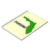 フロリダ州の地図と文字 ノートブック (左側)