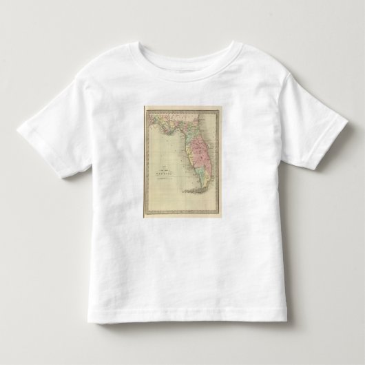 フロリダ州の地図 トドラーTシャツ (正面)