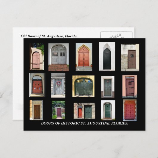 フロリダ州の歴史的な聖アウグスティヌスの扉 ポストカード (正面/裏面)