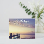 フロリダ州の海の波止場鍵 ポストカード (スタンド正面)